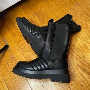 Chunky black platform boots